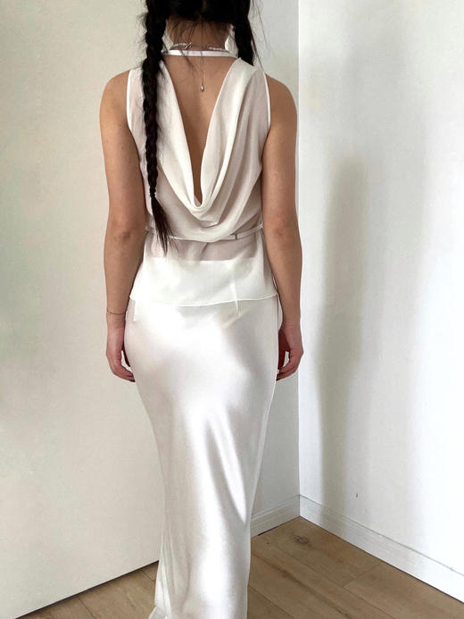 TU｜C04SS24-JK06-WT00 纯棉拼接马甲 [ 白 ] 商品图2