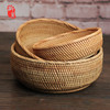 秋藤手工编织收纳筐 圆形 商品缩略图1