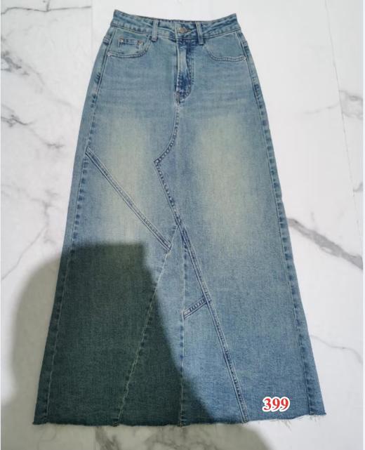 【门店同款】ENJOY春季拼接设计牛仔长半裙 155764611 商品图0