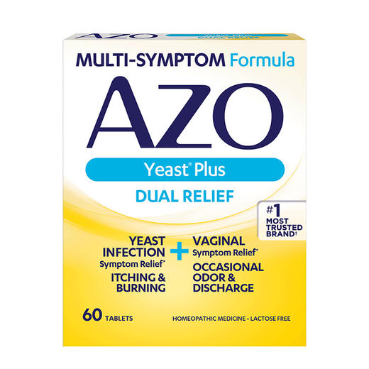 【保税仓】美国 AZO 女性酵母菌益生菌60粒 小黄盒 商品图0