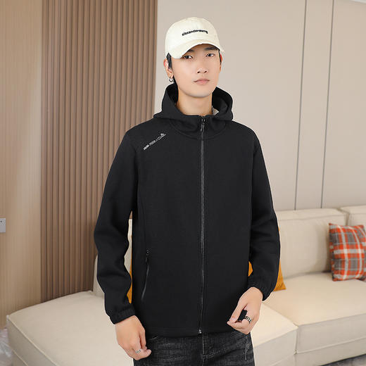 【新款DSY】大依优型大码连帽开衫外套肌理感外套男宽松加肥加大码上衣夹克 商品图1