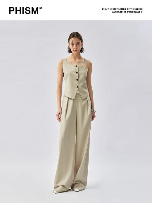 不对称肩带马甲 商品图0