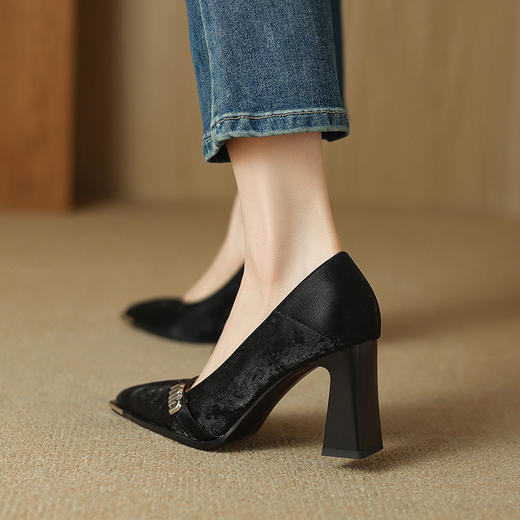 【预售5天】优雅中国风，里外真皮浅口单鞋DP&2261 商品图1