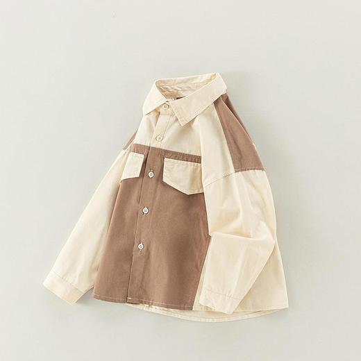 男童衬衫春季宝宝韩版撞色上衣小童长袖翻领衣服春装儿童纯棉衬衣 商品图4