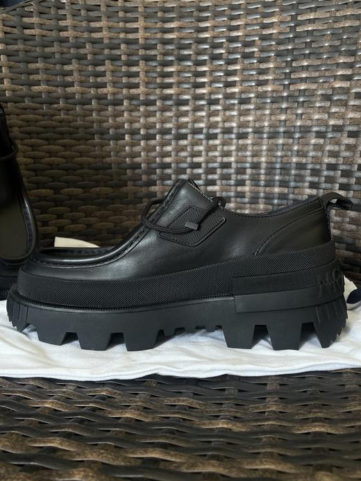 【现货+欧洲专柜预定】Moncler 盟可莱 男女通款 全新黑色4cm+增高休闲皮鞋/休闲鞋 G209A4D 商品图7