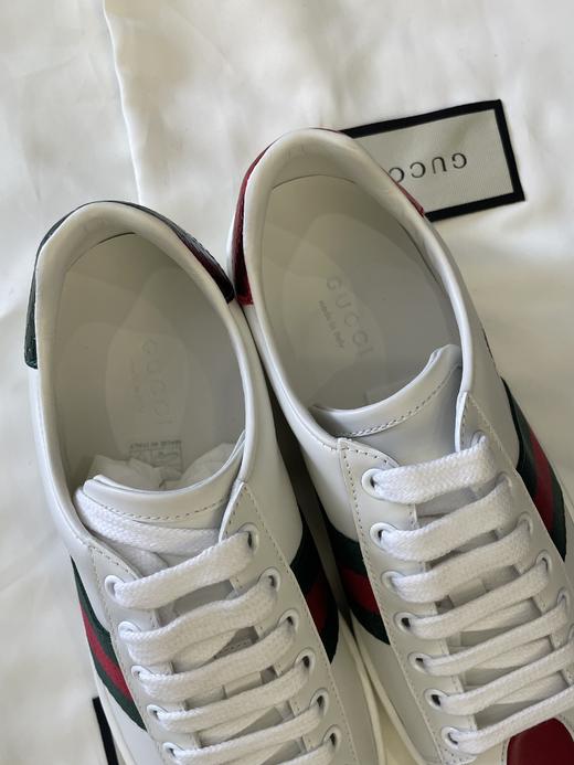 【现货单件特惠秒】Gucci古驰 ACE 阴阳色 红心真皮百搭休闲板鞋/小白鞋 435638 商品图9