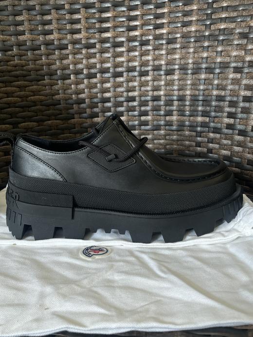 【现货+欧洲专柜预定】Moncler 盟可莱 男女通款 全新黑色4cm+增高休闲皮鞋/休闲鞋 G209A4D 商品图5