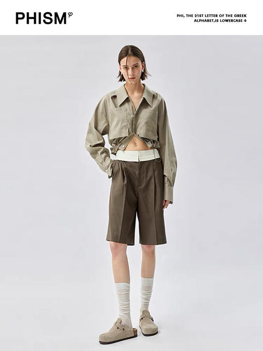 松紧下摆短衬衫 商品图1