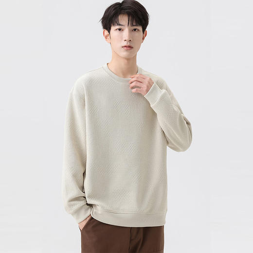 【新款DSL】大依优型大码圆领卫衣长袖加肥加大胖子上衣男士T恤肥佬打底男装 商品图1