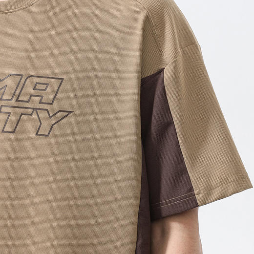 【冰丝高弹】【新款DQ】大依优型大码短袖T恤圆领拼接加肥加大男士大号弹力透气舒适半袖夏装潮款 商品图2