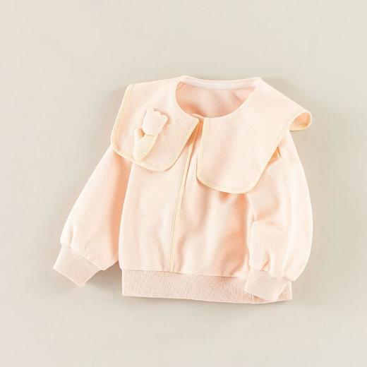 女童卫衣春季2024新款宝宝韩版翻领上衣儿童学院风娃娃衫打底衫春 商品图4