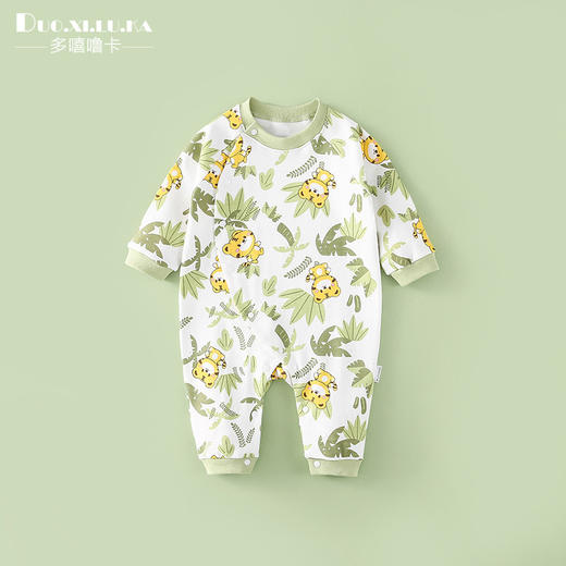 【超柔透气纯棉连体衣】新生婴儿衣服春秋季满月宝宝纯棉连体衣男女周岁哈衣长袖爬 服可爱 商品图5