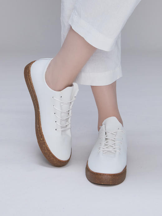 madnomad｜霜云白 Lagom vegan sneakers 素皮软木底鞋 商品图1