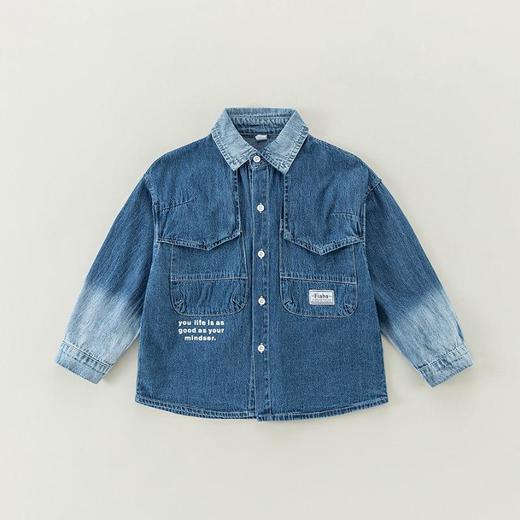 男童衬衫春季宝宝韩版上衣小童长袖翻领打底衫春装儿童软牛仔衬衣 商品图4