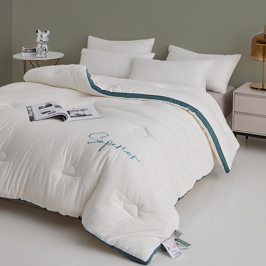 【热卖推荐】自然醒安娜公主A类刺绣立体边云柔大豆被冬被棉被芯加厚保暖空调春秋被FM 商品图3