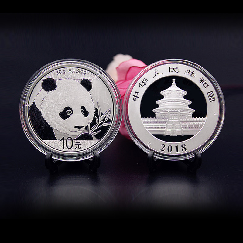 2018版30克熊猫银币