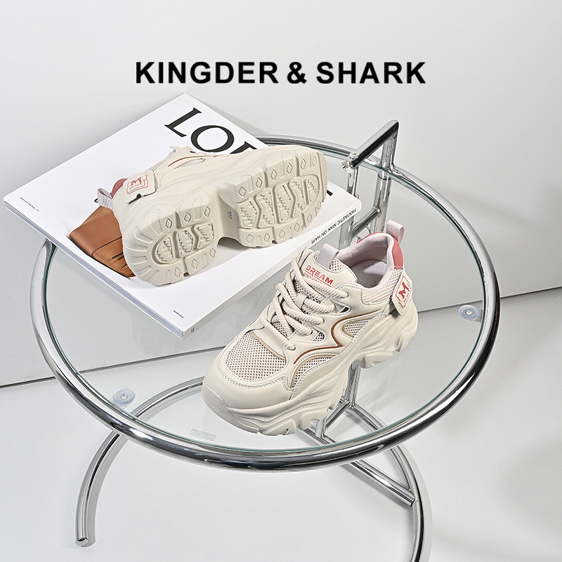 2024经典鲨春季新款厚底透气运动时尚老爹鞋KW219-D17051