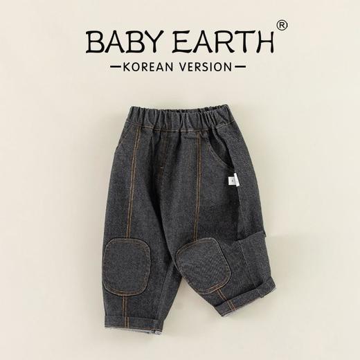 男童裤子春季2024新款宝宝韩版休闲裤小童工装裤春装儿童软牛仔裤 商品图0