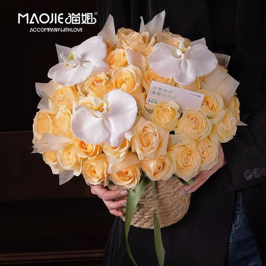 例外与偏爱花艺【香槟玫瑰】（提前一天预定） 商品图0