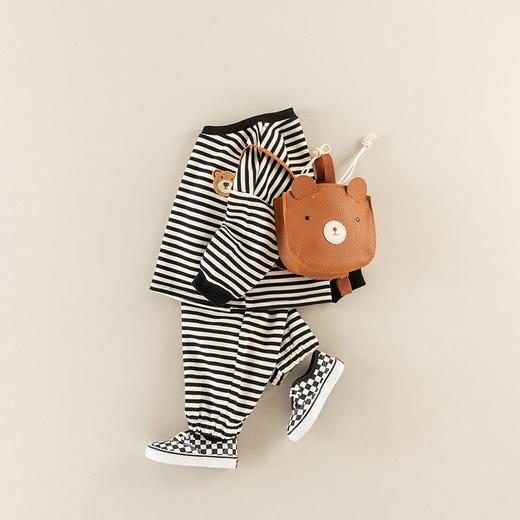 男童春秋套装女童秋装韩版宝宝圆领婴儿条纹两件套儿童衣服童装 商品图4