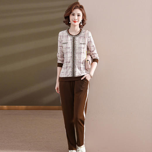 MC 8815两件套洋气大码妈妈装套装 商品图3