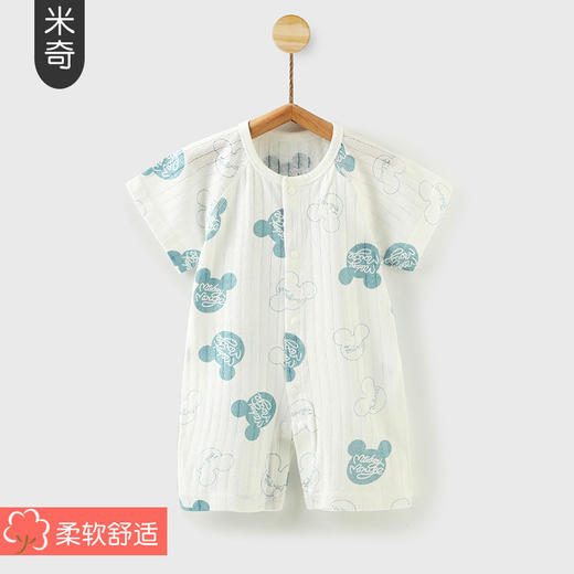 【宝宝短袖连体衣】婴儿衣服夏季薄款女短袖新生儿男宝宝睡衣A类纯棉哈衣短袖连体衣 商品图7