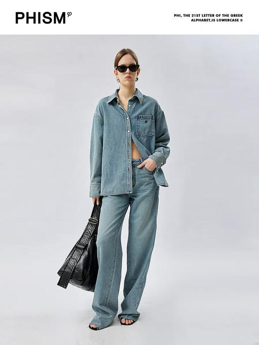 极简百搭牛仔衬衫 商品图2