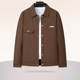 【新款DPX】大依优型大码轻商务翻领外套口袋夹克男装胖子春夹克宽松外套男