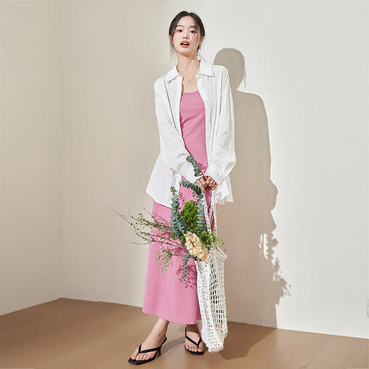 西遇修身慵懒套装女新款休闲纯欲青连衣裙搭配一整套D0040764 商品图1