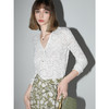 COCOBELLA优雅微透视镂空蕾丝衬衫女深V领长袖针织衫NLC55 商品缩略图3