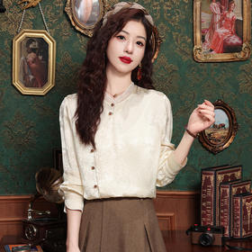 【新中式衬衫/套装集合】 立领长袖衬衫 复古中式 修身气质 宽松衬衣