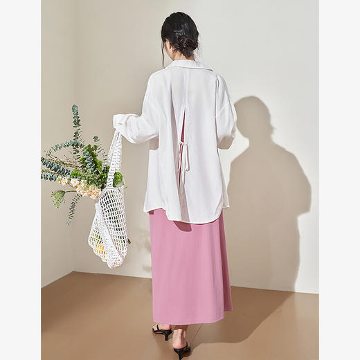 西遇修身慵懒套装女新款休闲纯欲青连衣裙搭配一整套D0040764 商品图4