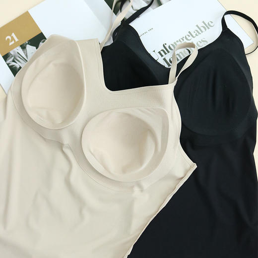 TG03S296春夏真丝贴合女打底吊带背心 高弹宽松桑蚕丝内里罩杯一体 商品图2