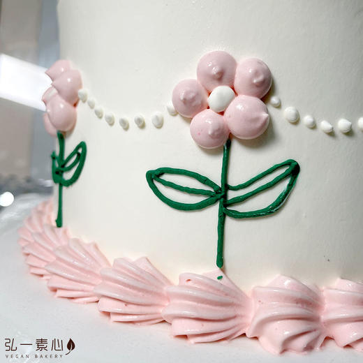 【纯素诞糕】粉色系复古诞糕｜粉色的花朵太温柔啦 商品图4