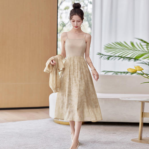 修身时尚复古，新中式连衣裙两件套HR-LYSL3325 商品图2