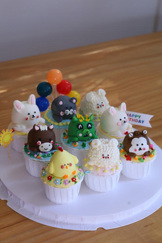 立体造型奶油霜动物纸杯 商品图0