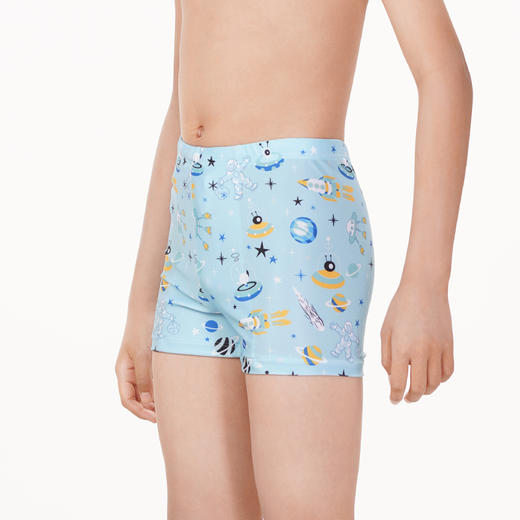 都市丽人眯雅佳泳裤男童半光涤泳布泳衣平角泳裤男童泳裤JS46A6 商品图1