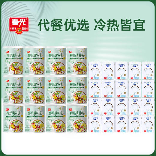 0添加白砂糖清补凉245g*12罐+0蔗糖一口鲜气椰汁100ml*20瓶  植物蛋白饮料 商品图0