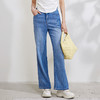 玳莎天丝直筒牛仔裤女士2024早春新款简约蓝色修身显瘦亲肤休闲裤  EA36306 商品缩略图0