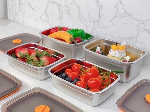 猫太推荐---出口欧美的PONEL304不锈钢密封定时保鲜盒！2大2小，可冷冻可加热！密封性超好！ 商品图6