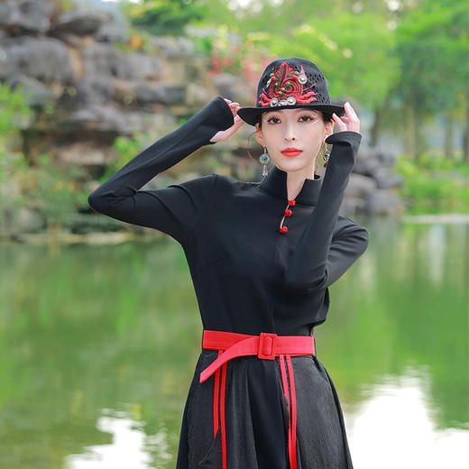 龙凤阙刺绣礼帽 |24小时现货发 商品图1