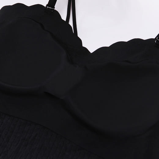 都市丽人抹胸女蕾丝背心无尺码可拆卸杯垫文胸背心二合一长抹胸长抹胸无钢圈无排扣LV42A2 商品图7