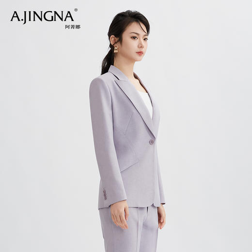 【商场同款】阿菁娜2024春夏新款简约设计感一粒扣通勤收腰西服A29C208030 商品图6