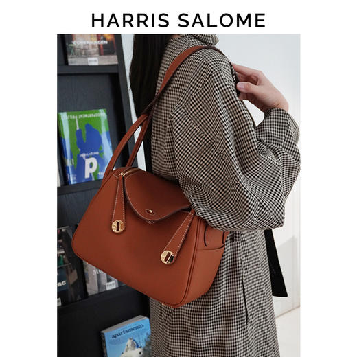 Harris Salome质感琳迪包头层牛皮手提单肩斜挎包 商品图3