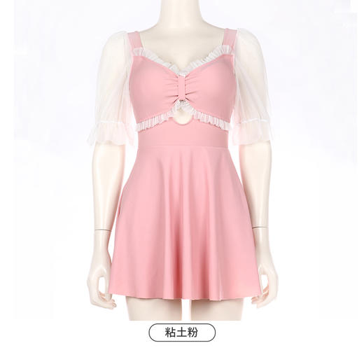 都市丽人一体式泳衣女有罩杯可拆半光涤泳布泳衣连体泳衣女士连体泳衣LS41B7 商品图14