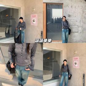 新品上身 | 简单就好！牛仔裤+混纱长袖，初春就这么穿！✋