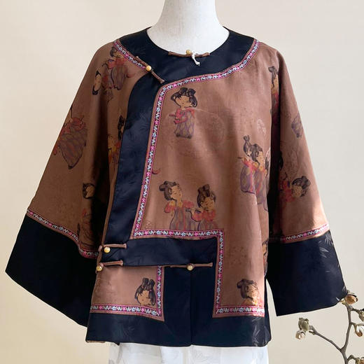 J231871香云纱桑蚕丝棉服 商品图0