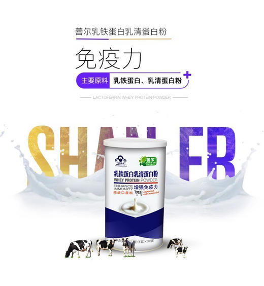 26年10月到期善尔乳铁蛋白乳清蛋白粉 免疫力美国进口原料 30袋/ 商品图1