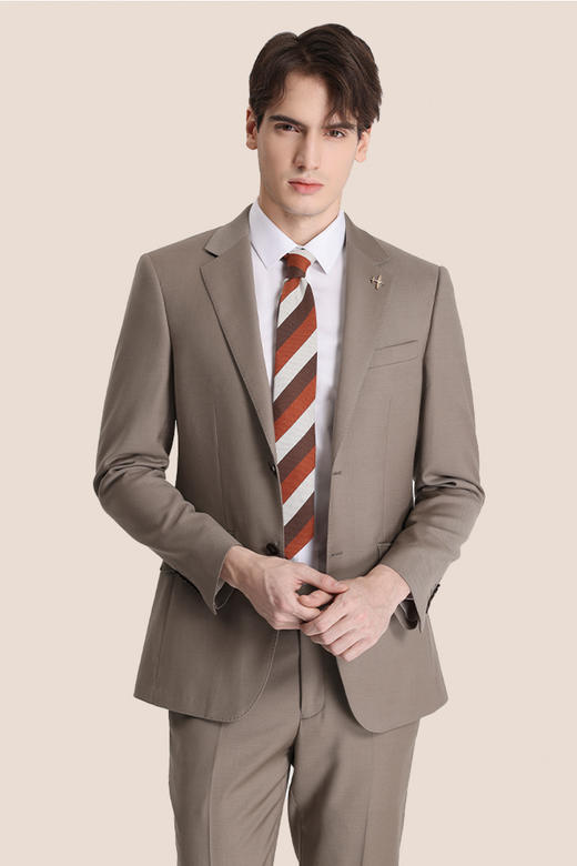 callisto咖啡色全羊毛西服 STBWJ055T 商品图0