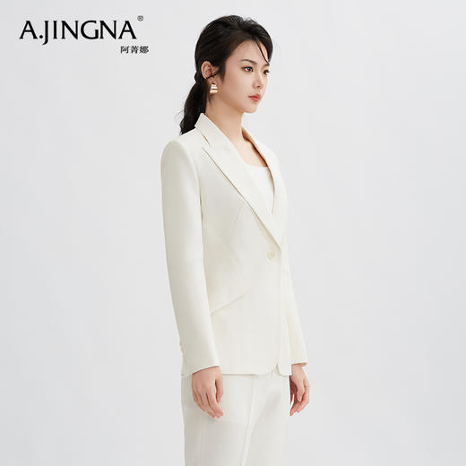 【商场同款】阿菁娜2024春夏新款简约设计感一粒扣通勤收腰西服A29C208030 商品图1